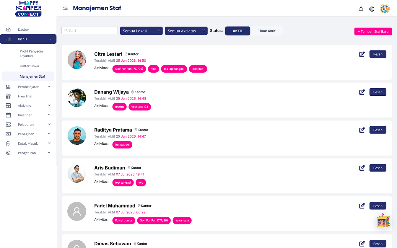 Provider Screen